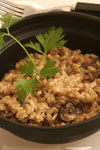 Risotto mit getrockneten Pilzen