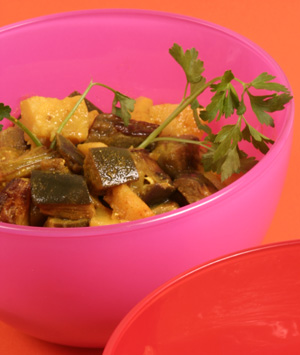Kartoffel- und Auberginencurry