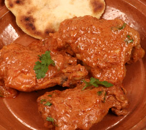 poulet  l'indienne sauce rouge